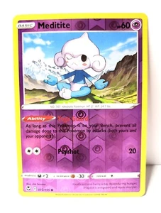 Pokémon TCG - Meditite - Reverse Holo - 072/195 - Silver Tempest - NM/MINT - Picture 1 of 1