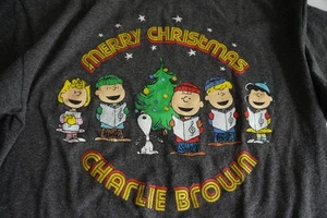 Peanuts Snoopy Charlie Brown and Friends Herren Weihnachts T-Shirt Gr. L grau - Bild 1 von 16