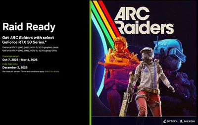 ARC Raiders Code Deluxe Edition (PC) GeForce RTX 50 series - Messaged Fast