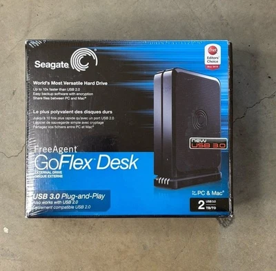 New Seagate FreeAgent GoFlex Desk 2TB USB 3.0 9ZQ2N1-570 External Hard Drive - Image 1 of 4