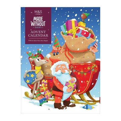 MARKS & SPENCER M&S Dairy Free Chocolate Advent Calendar 70g, Christmas Countdown Gift