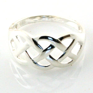 NEW Celtic Irish Knot Basket Weave Design  Sterling Silver Ring - Size 7 - Picture 1 of 2