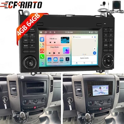 CAMECHO 4+64GB Carplay Für VW Crafter 7" Android 15 Autoradio Navi WIFI BT SWC FM Kamera