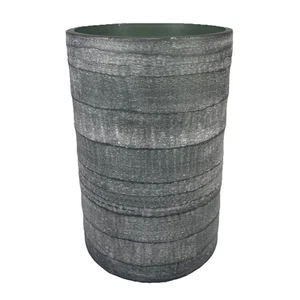 Vintage 2000s Eichholtz Of Ámsterdam Art Glass Vase Smoke Gray Cylindrical - Picture 1 of 8
