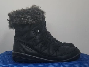 Columbia Heavenly Shorty Omni-Heat schwarze Damen-Schneestiefel aus Kunstleder; Größe 7 - Bild 1 von 11
