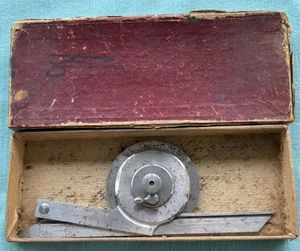 Vintage Starrett Universal Bevel Protractor No. 360 + Original Box - Picture 1 of 15