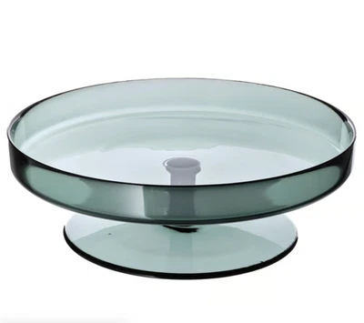 IKEA OMBONAD Serving Plate, Glass Gray, 11" (305.046.69) NEW - Image 1 of 4