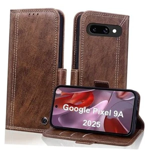 Wallet Case for Google Pixel 9A 6.3" 2025 5G Google Pixel 9A 6.3inch 5G Brown - Picture 1 of 8