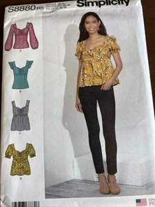 Simplicity Pattern S8880 Misses Tops Sz 14-22 - Picture 1 of 3