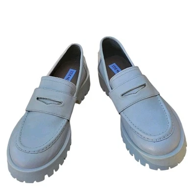 Женские мокасины Steve Madden размер 11 M Bone Lawrence кожа коренастый зажим на платформе - Изображение 1 из 4