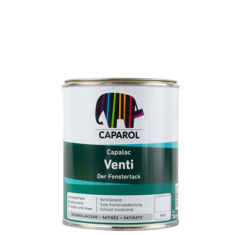 Caparol Capalac Venti 0,75L weiß, Fensterlack, Feuchtigkeitsregulierend - Bild 1 von 1