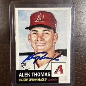 2022 TOPPS LIVING #523 ALEK THOMAS AUTO ROOKIE RC ARIZONA DIAMONDBACKS SIGNED - Picture 1 of 2