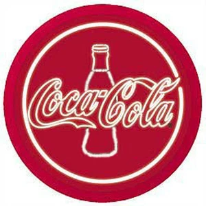 Cartel Rojo Clásico COCA COCA COLA Botella Cerveza Neón Fiesta Barra Ligero 18" Redondo - Imagen 1 de 2