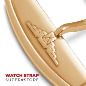 16 mm für LONGINES Goldzunge klassische Schließe für Leder Uhrenarmband Band Schließe - Bild 1 von 5