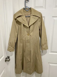 Vintage 70s Tan Trench Coat Women - Picture 1 of 5