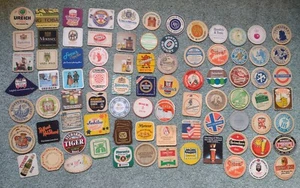 92 BIERUNTERSETZER AUS ALLER WELT, ALLE SIND 50-60 JAHRE ALT - Bild 1 von 4