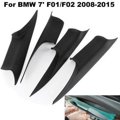 For BMW F01 F02 7 Series 08-15 Interior Inner Door Handle Pull Trim Cover Black - Image 1 of 4