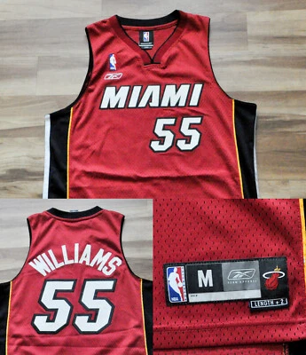 Camiseta Jason Williams Miami Heat Reebok Swingman roja antigua cosida NBA hombres M mediana Foto 1 de 4