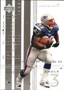 2000 UD Graded Football Card #48 Kevin Faulk/1500