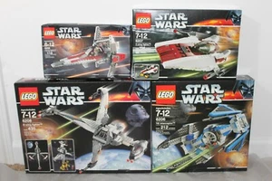 4-SET 2006 STAR WARS LEGO 6205 6206 6207 6208 Rebel Empire Ships Revenge NEW - Picture 1 of 12