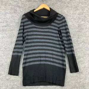Marco Polo Womens Top Size S Small Black Striped Turtle Neck Knit 12813 - Picture 1 of 12
