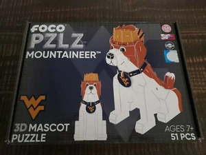 WVU West Virginia Mountaineers Mascot Musket 3D Puzzle Foco PZLZ New Sealed - Picture 1 of 2