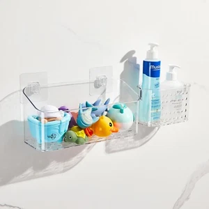 Bath Toy Storage Holder for Bathtub, Clear Bath Toy Organizer Large Capacity ... - Picture 1 of 7