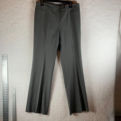Pantalones para mujer Lafayette 148 NY Sullivan gris lana virgen pierna recta talla 10 8862 Foto 1 de 4