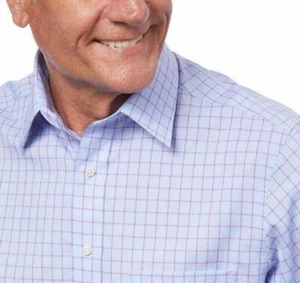 KIRKLAND SIGNATURE MEN'S TRADITIONAL FIT DRESS SHIRT, Size: Blue-Cotton--NWT - Picture 1 of 1