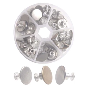 27 Sets Jean Button Replacements Kit W/ Rivets 14mm and 17mm - Picture 1 of 9