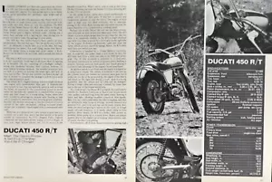 Ducati 450 R/T 1971 4 páginas original motocicleta prueba impresión artículo - Imagen 1 de 1