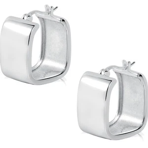 ALEXCRAFT Dicke Ohrringe Silber 925 Creolen Eckig Damen Geschenk für Frauen F... - Bild 1 von 9