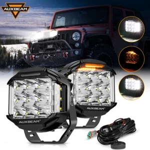 AUXBEAM 5"INCH Side Shooter LED Cube Pods Offroad Fog For Can-Am Maverick X3 - Picture 1 of 12