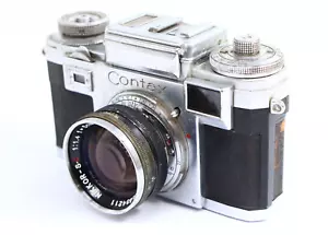 CÁMARA ZEISS IKON IIIA III A CONTAX NEGRA esfera nikkor-s.c 5 cm f1.4 negra/croma - Imagen 1 de 24