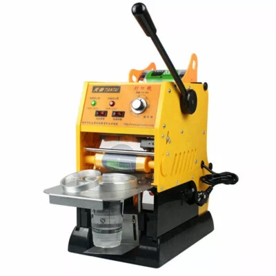 220V Electric Bubble Tea Sealing Machine Boba Cup Sealer 315W 9/9.5CM Dia Cup - Image 1 of 4