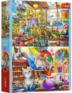 NEW Trefl Jigsaw Puzzle 2 x 500 Pieces 37530 The Art of Painting - Imagen 1 de 3