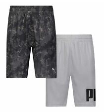 PUMA Youth Boy's 2 Pack Shorts (X-Large(18/20) Black/Grey)
