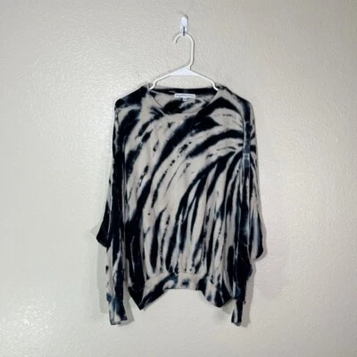 Young Fabulous and Broke Sweatshirt Womens Small Tie Dye Cream Blue Hippie - Image 1 of 4