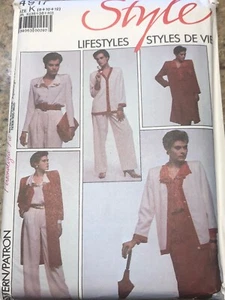 🌷 STYLE #4917 - LADIES CARDIGAN-DUSTER-SKIRT-TROUSERS & BLOUSE PATTERN 8-12 FF - Picture 1 of 2