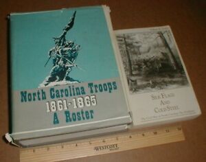 2 History of North Carolina Confederate Troops Civil War 1861-1865 Book Lot