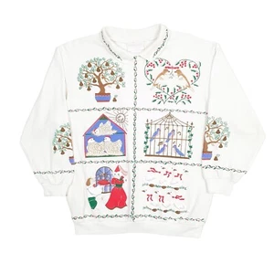 Felpa maglione SPUMONI BY FRANKO vintage anni 80 made in USA Natale Natale S - Foto 1 di 4