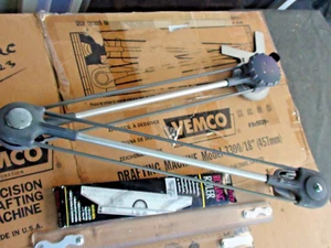 RH 20" VEMCO 3300 RECHTSHAND mechanische Zeichenmaschine 2 Skalen plus GRATIS - Bild 1 von 23