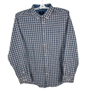 George Mens Classic Fit Plaid Button-Down Shirt Size L 42-44 - Picture 1 of 5