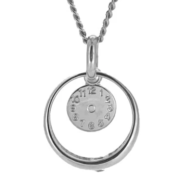 FACHHANDEL-DIREKT Baby Taufring Taufkette mit Tauf - Geburtsuhr mit Uhrzeit Gravur Echt Silber 925