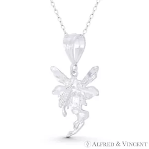 Colgante Dije Ninfa Hada Pixie Alada en Plata Esterlina 0,925 - Imagen 1 de 1