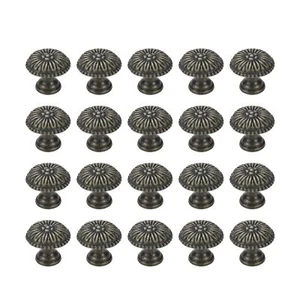 20 Pcs Antique Bronze Drawer Knobs Vintage Floral Cabinet Pull Knobs Decorati... - Picture 1 of 5