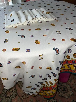 Service de table provençal vintage neuf  nappe 200 cm x 150 cm et 8 serviettes - Photo 1/4