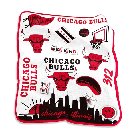 Chicago Bulls NBA 50'' x 60'' Native Raschel Throw Blanket-F52824978 Cover