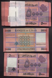 Original Bündel 100 notes: ORIGINAL BUNDLE LIBANON / LEBANON, 5000 Livres 2021, - Picture 1 of 1
