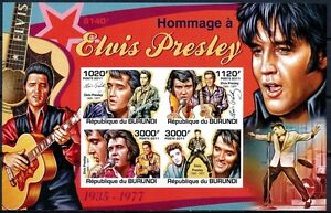 BURUNDI 2011 MNH Imperf SS, Elvis Presley, Music, Actor  